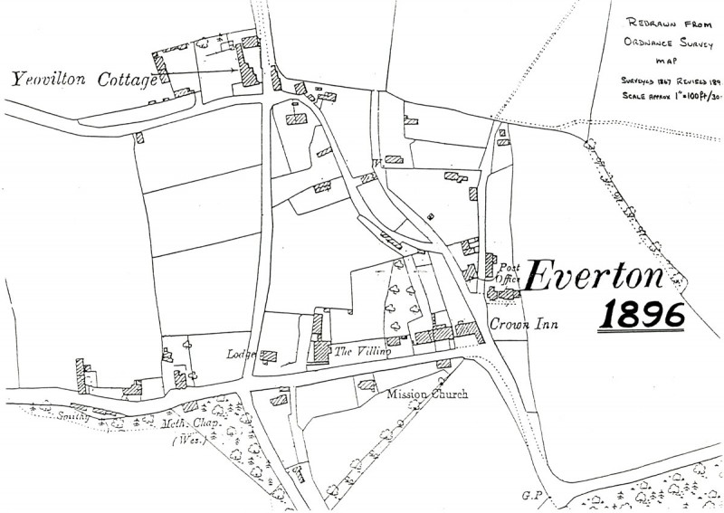 Everton Map 1896 Everton Village
