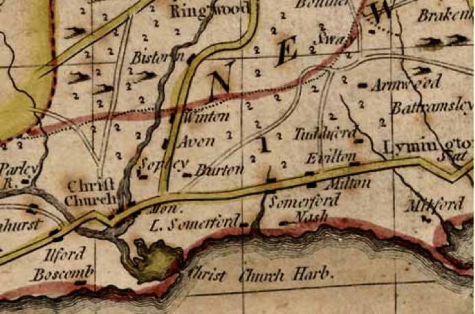 Map of Hampshire in 1788