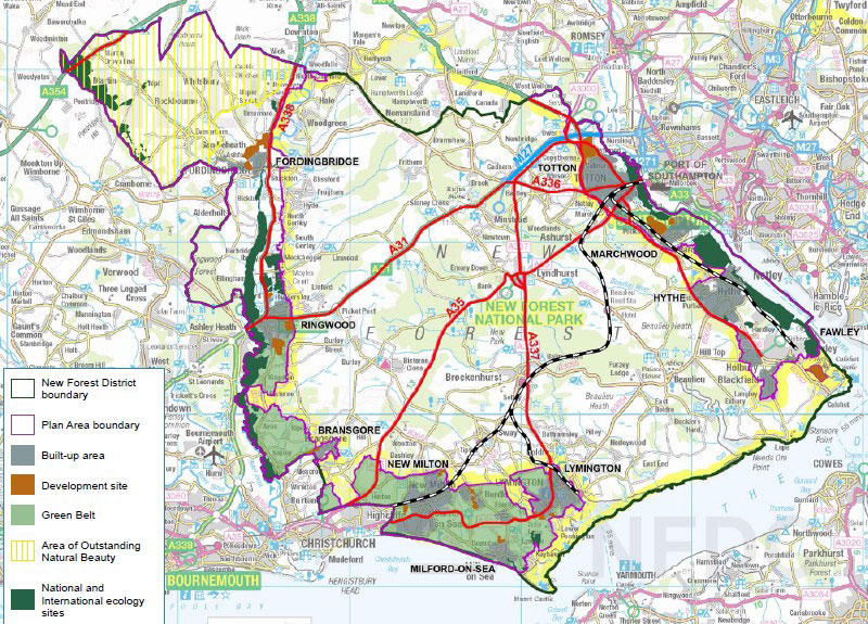 Map, New Forest District Council